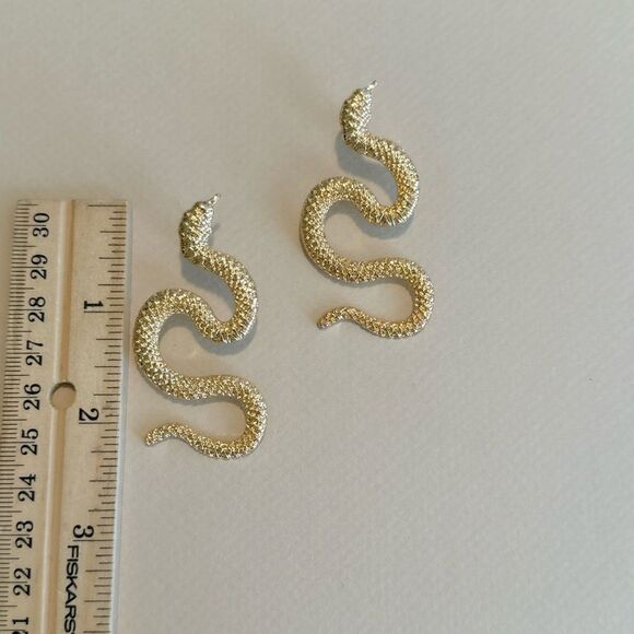 Snake earrings M973 - Picture 3 of 3